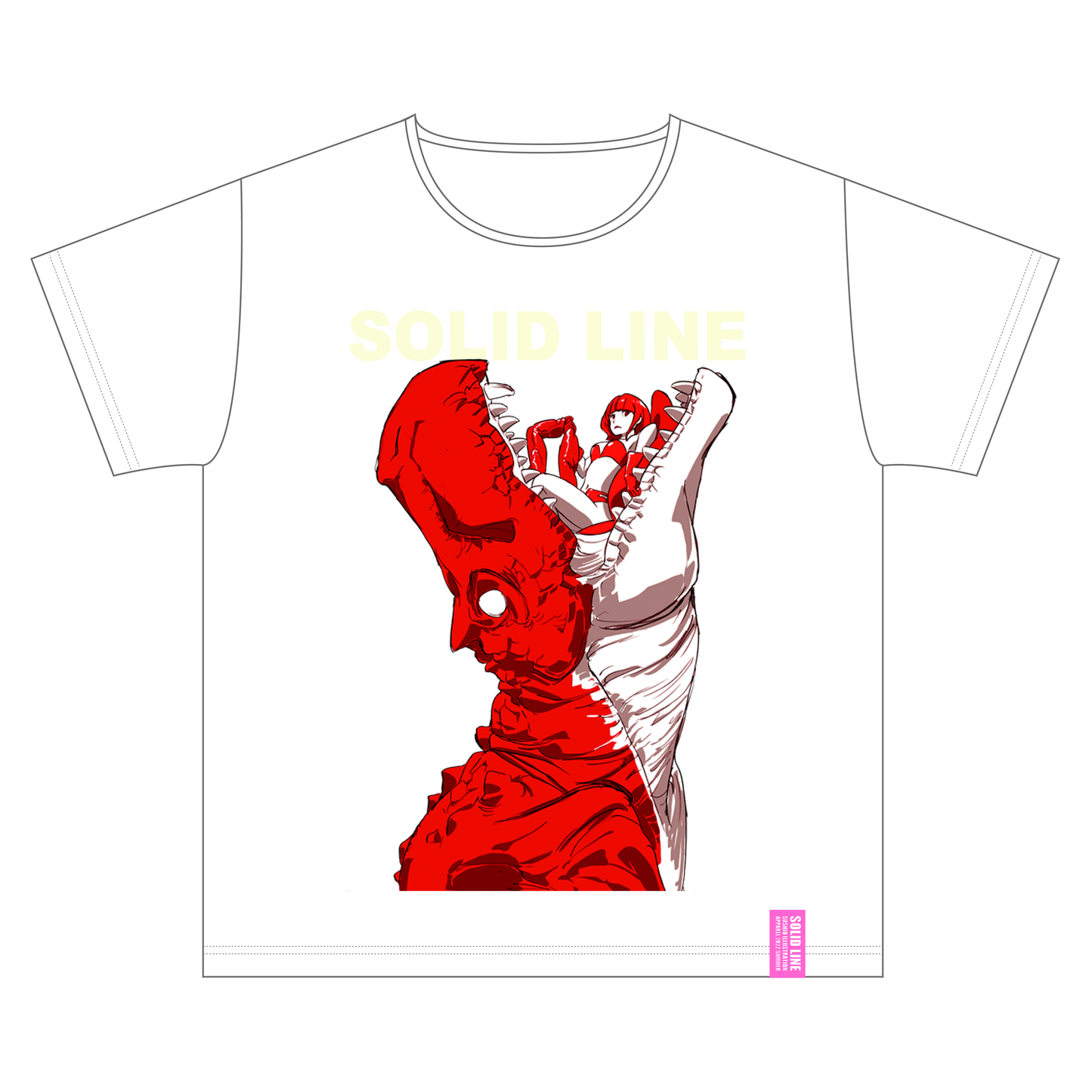 RED＆WHITE DINOSAUR Tshirts